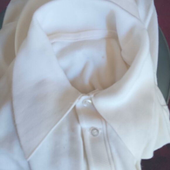 Vintage Men's Polo Shirt Large Ban Lon 1970's Golfer White Ribbed Collar 1970's - Picture 5 of 5